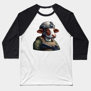 Tactical Cow Baseball T-Shirt